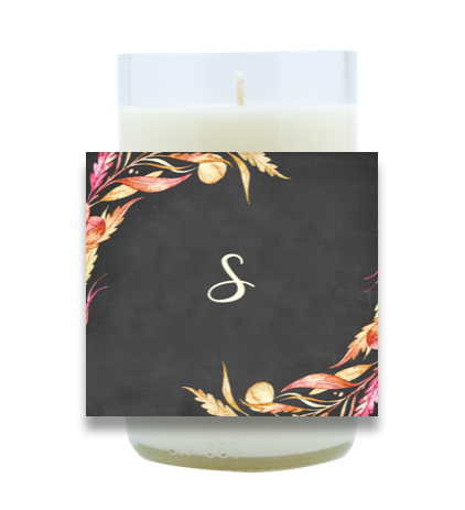 Autumn Monogram Hand Poured Soy Candle | Furbish & Fire Candle Co.
