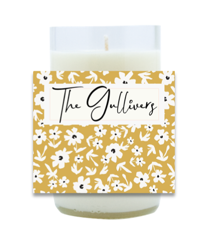 Floral Pattern Name Hand Poured Soy Candle | Furbish & Fire Candle Co.