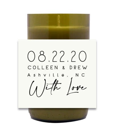 With Love Hand Poured Soy Candle | Furbish & Fire Candle Co.