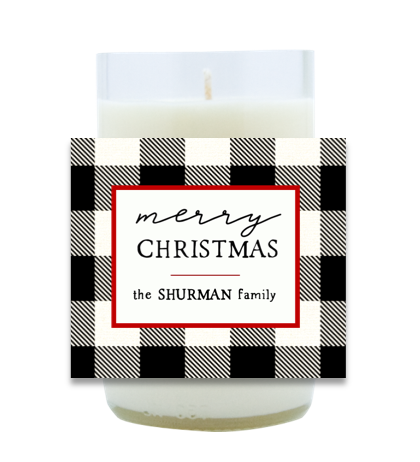 Christmas Family Name Hand Poured Soy Candle | Furbish & Fire Candle Co.