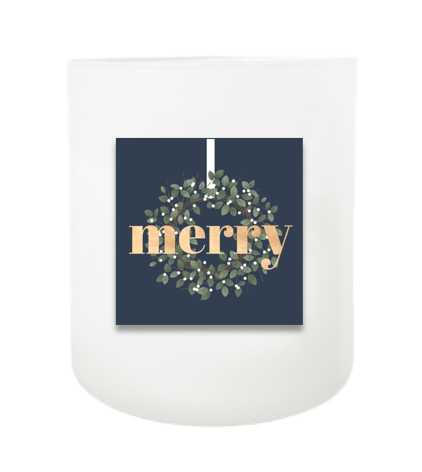 Merry Wreath Hand Poured Soy Candle | Furbish & Fire Candle Co.