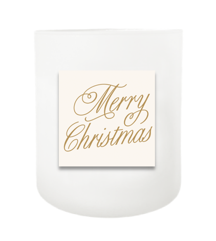 Merry Christmas Script Hand Poured Soy Candle | Furbish & Fire Candle Co.