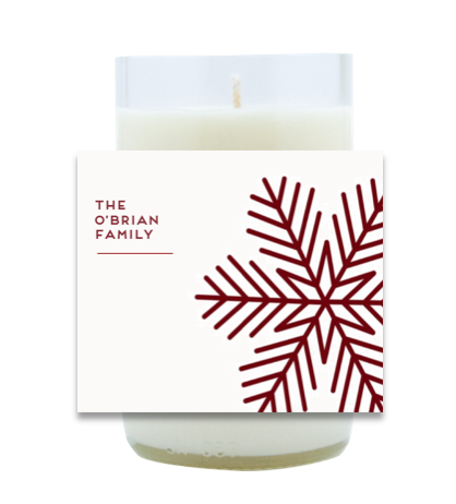 Simple Snowflake Hand Poured Soy Candle | Furbish & Fire Candle Co.