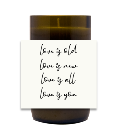 Love Is Wedding Hand Poured Soy Candle | Furbish & Fire Candle Co.