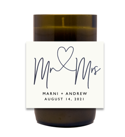 Mr + Mrs Hand Poured Soy Candle | Furbish & Fire Candle Co.