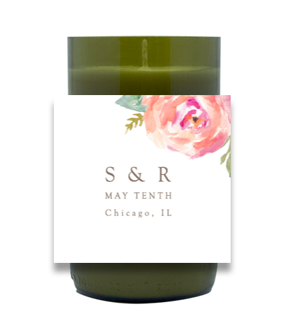 Stately Floral Hand Poured Soy Candle | Furbish & Fire Candle Co.