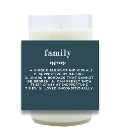 Family Definition Hand Poured Soy Candle | Furbish & Fire Candle Co.