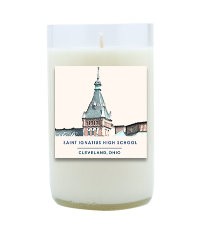 Saint Ignatius Tower Hand Poured Soy Candle | Furbish & Fire Candle Co.