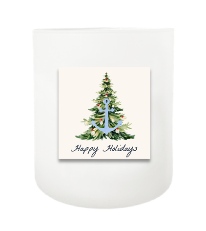 Nautical Christmas Tree Hand Poured Soy Candle | Furbish & Fire Candle Co.