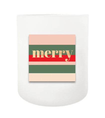 Merry Stripes Hand Poured Soy Candle | Furbish & Fire Candle Co.